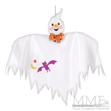 Ghosts Hanging Plush with Orange Bow